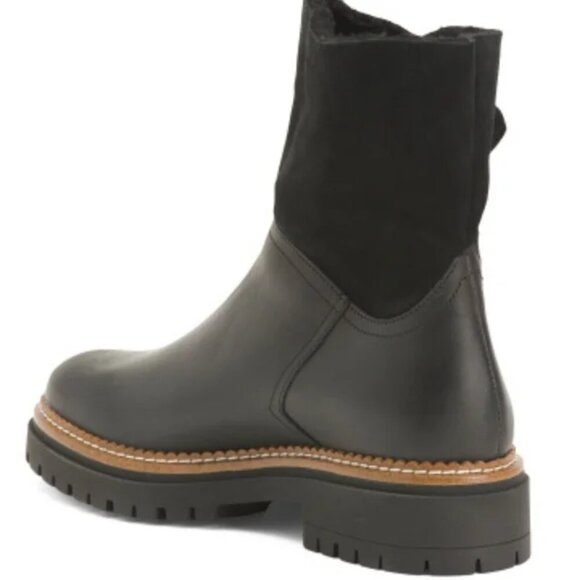 FABIANELLI Suede and Leather Black Ankle Booties Size 41 (9.5) Made in Italy - Picture 2 of 14